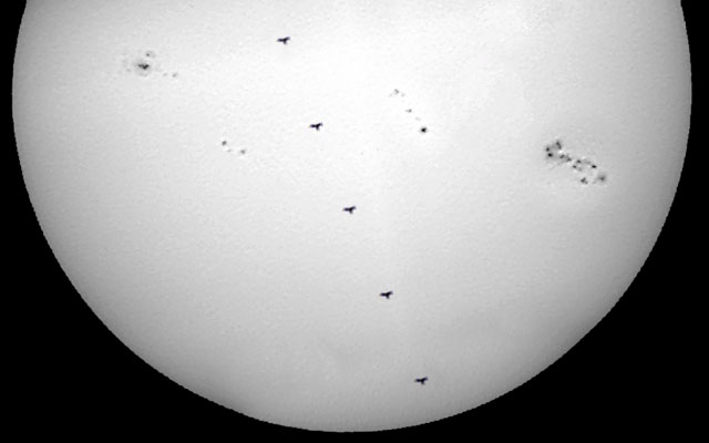 Solar transit of 10 Jun '03, by Torsten Edelmann